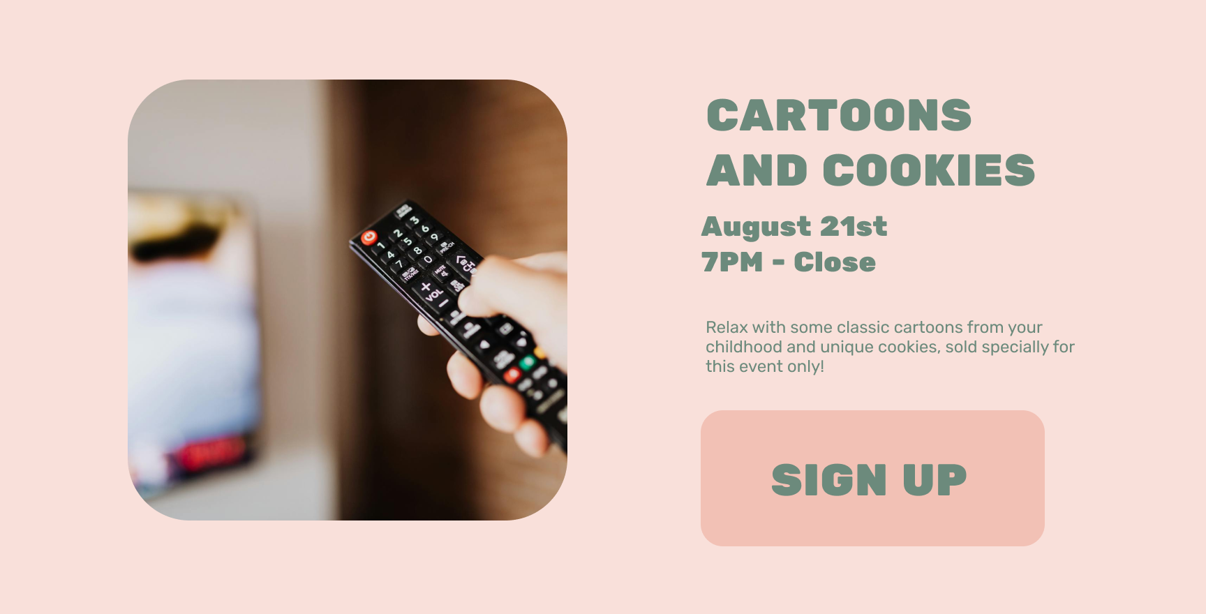  cartoons and cookies event